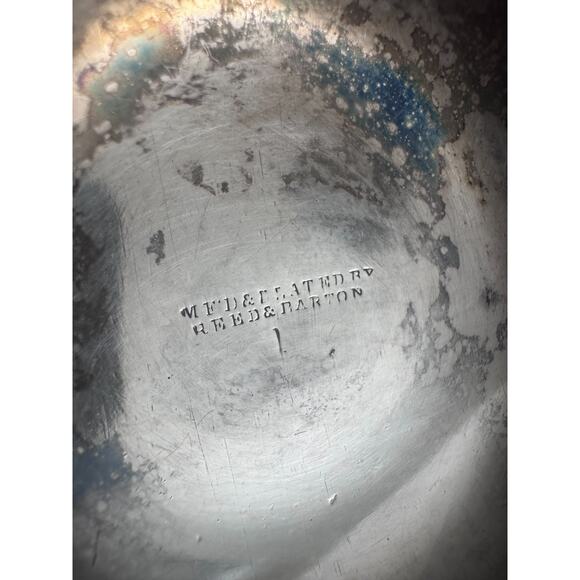 Reed & Barton Silverplate Reticulated Compote Bowl 3.25” Pedestal Candy Dish VTG - Picture 3 of 6